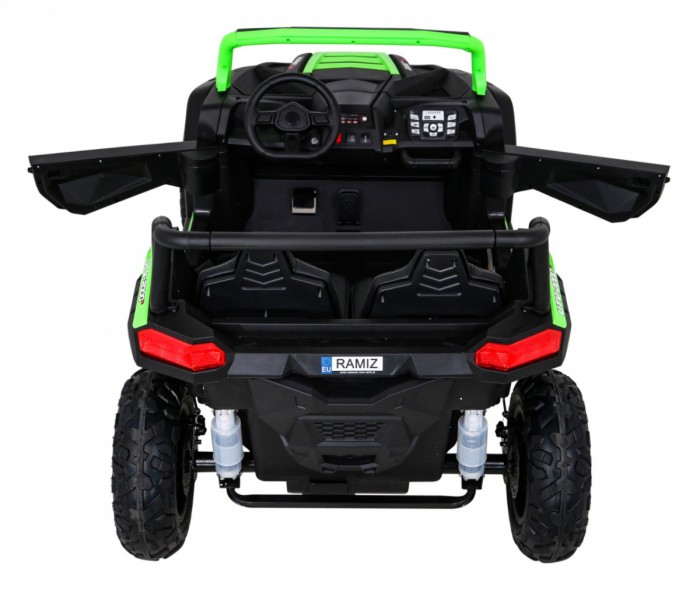 Buggy ATV Strong Racing dla 2 dzieci Zielony + Silnik bezszczotkowy + Pompowane koła + Audio LED-7 6670 