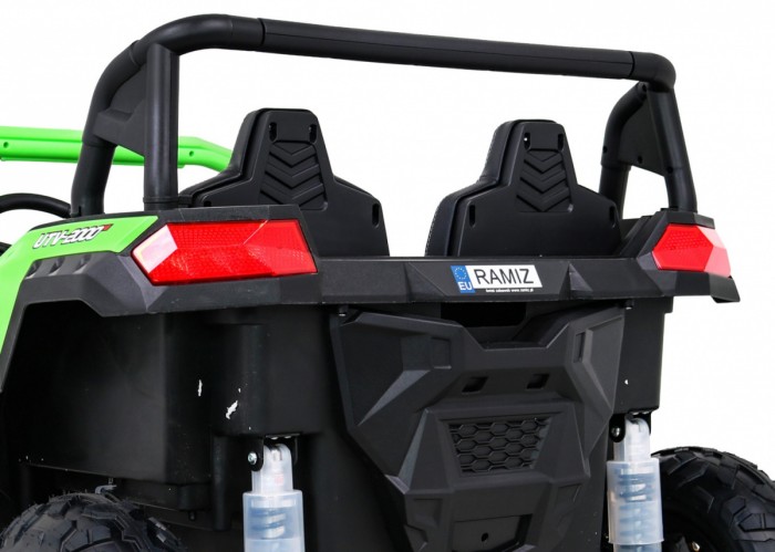 Buggy ATV Strong Racing dla 2 dzieci Zielony + Silnik bezszczotkowy + Pompowane koła + Audio LED-13 6670 