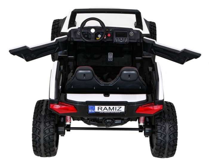 Buggy Clash na akumulator dla 2 dzieci Biały + Pilot + Napęd 4x4 + Regulacja siedzenia + Radio MP3 + LED-7 6671 