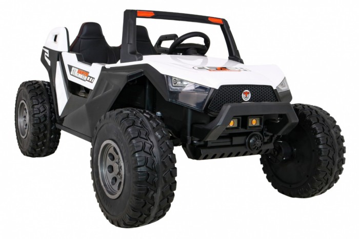 Buggy Clash na akumulator dla 2 dzieci Biały + Pilot + Napęd 4x4 + Regulacja siedzenia + Radio MP3 + LED-10 6671 