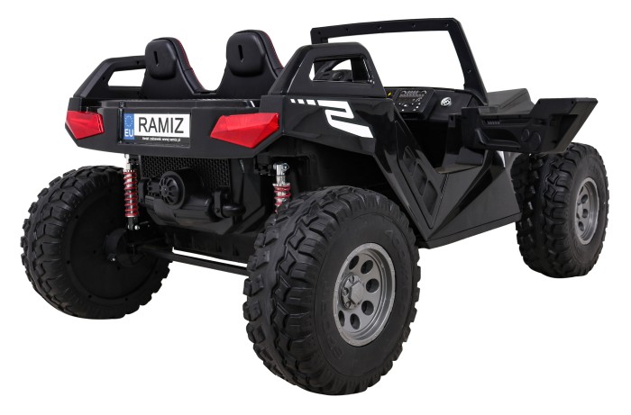 Buggy Clash na akumulator dla 2 dzieci Czarny + Pilot + Napęd 4x4 + Regulacja siedzenia + Radio MP3 + LED-9 6672 