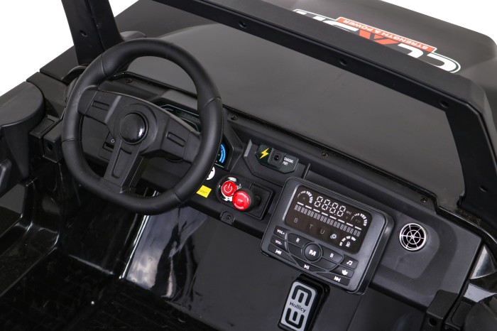 Buggy Clash na akumulator dla 2 dzieci Czarny + Pilot + Napęd 4x4 + Regulacja siedzenia + Radio MP3 + LED-10 6672 