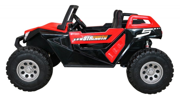 Buggy Clash na akumulator dla 2 dzieci Czerwony + Pilot + Napęd 4x4 + Regulacja siedzenia + Radio MP3 + LED-4 6673 
