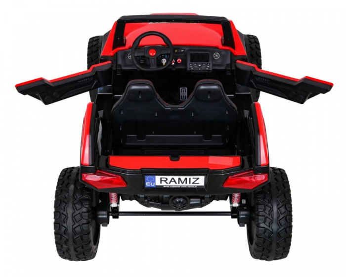 Buggy Clash na akumulator dla 2 dzieci Czerwony + Pilot + Napęd 4x4 + Regulacja siedzenia + Radio MP3 + LED-7 6673 