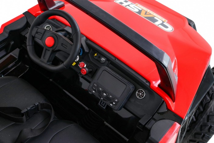 Buggy Clash na akumulator dla 2 dzieci Czerwony + Pilot + Napęd 4x4 + Regulacja siedzenia + Radio MP3 + LED-8 6673 