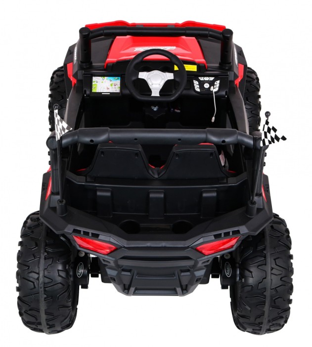 Buggy Racer dla dzieci Czerwony + Napęd 4x4 + Pilot + Wolny Start + Bagażnik + EVA + LED MP3-6 6674 