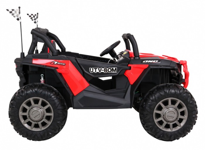 Buggy Racer dla dzieci Czerwony + Napęd 4x4 + Pilot + Wolny Start + Bagażnik + EVA + LED MP3-8 6674 