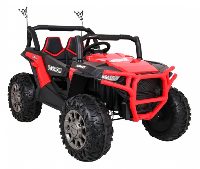 Buggy Racer dla dzieci Czerwony + Napęd 4x4 + Pilot + Wolny Start + Bagażnik + EVA + LED MP3-9 6674 