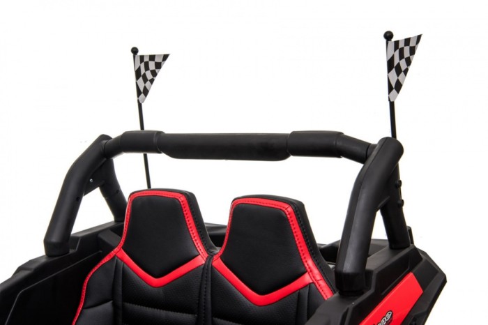 Buggy Racer dla dzieci Czerwony + Napęd 4x4 + Pilot + Wolny Start + Bagażnik + EVA + LED MP3-13 6674 