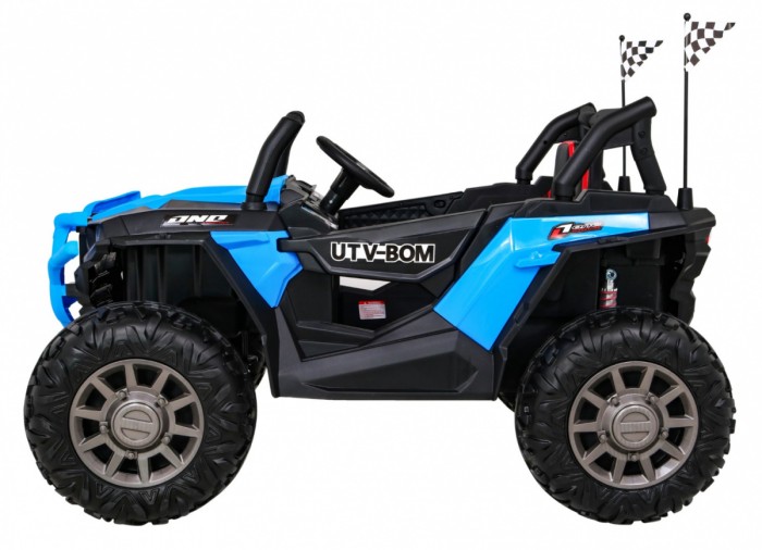 Buggy Racer dla dzieci Niebieski + Napęd 4x4 + Pilot + Wolny Start + Bagażnik + EVA + LED MP3-4 6675 