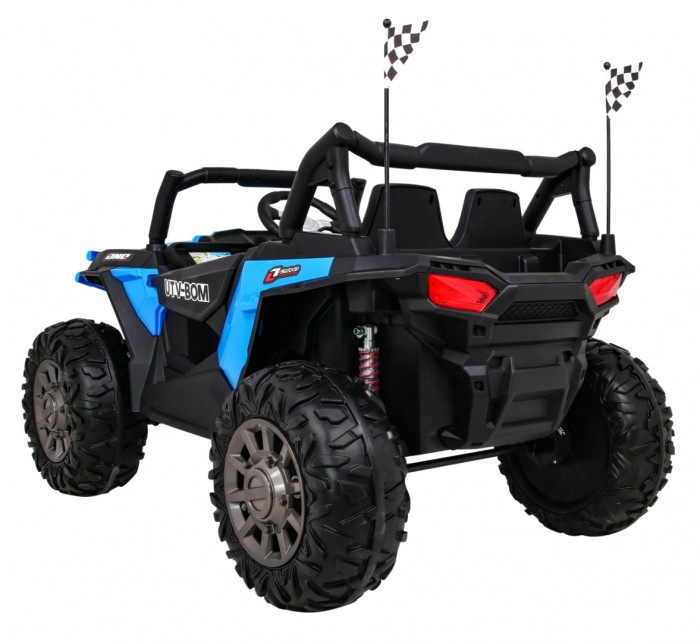 Buggy Racer dla dzieci Niebieski + Napęd 4x4 + Pilot + Wolny Start + Bagażnik + EVA + LED MP3-5 6675 