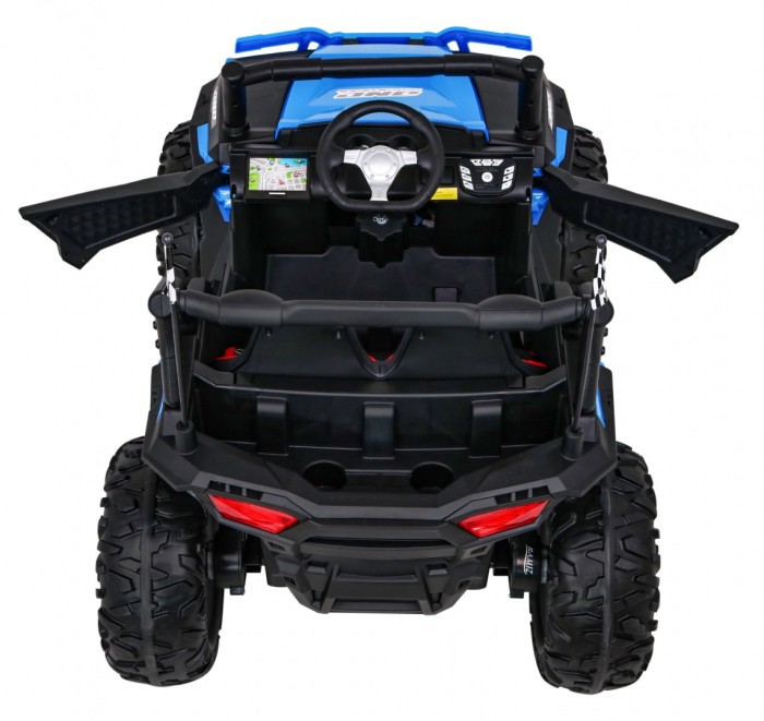 Buggy Racer dla dzieci Niebieski + Napęd 4x4 + Pilot + Wolny Start + Bagażnik + EVA + LED MP3-7 6675 