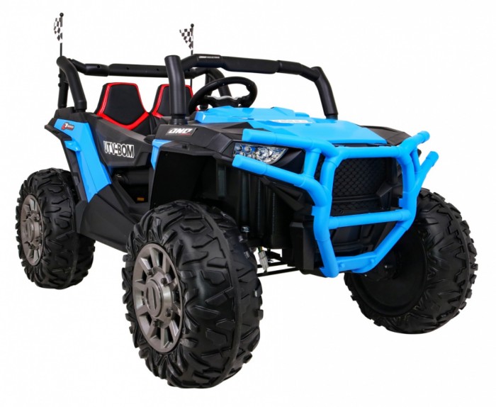 Buggy Racer dla dzieci Niebieski + Napęd 4x4 + Pilot + Wolny Start + Bagażnik + EVA + LED MP3-10 6675 