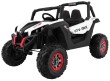 Buggy SuperStar dla dzieci Biały + MP4 + Napęd 4x4 + Pilot + Bagażnik + LED + Blokada drzwi-1 6676 