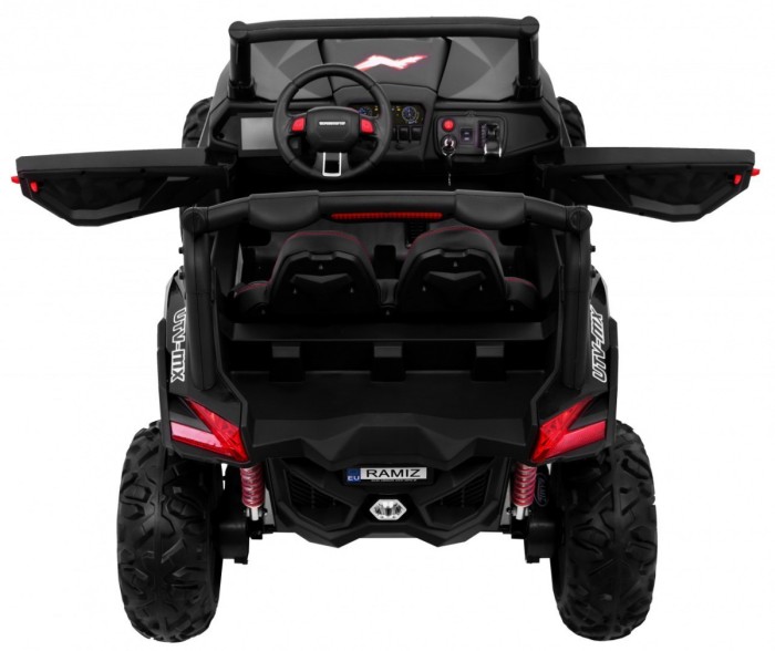 Buggy SuperStar dla dzieci Czarny + MP4 + Napęd 4x4 + Pilot + Bagażnik + LED + Blokada drzwi-7 6677 