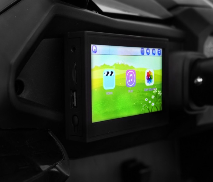 Buggy SuperStar dla dzieci Czarny + MP4 + Napęd 4x4 + Pilot + Bagażnik + LED + Blokada drzwi-8 6677 