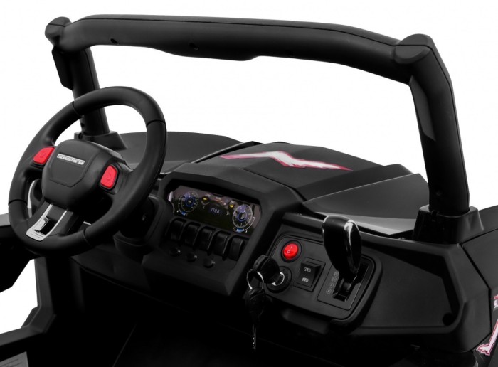 Buggy SuperStar dla dzieci Czarny + MP4 + Napęd 4x4 + Pilot + Bagażnik + LED + Blokada drzwi-11 6677 