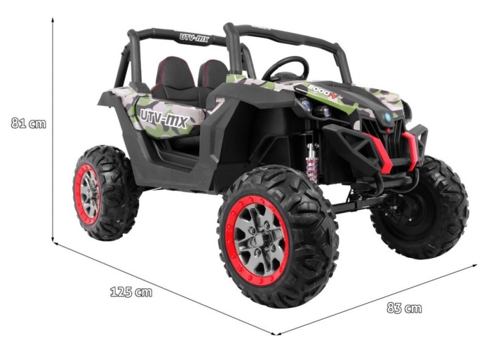 Buggy SuperStar dla dzieci Moro + MP4 + Napęd 4x4 + Pilot + Bagażnik + LED + Blokada drzwi-2 6679 
