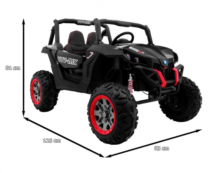 Buggy SuperStar dla dzieci Czarny + Napęd 4x4 + Pilot + Bagażnik + MP3 LED + Blokada drzwi-2 6682 