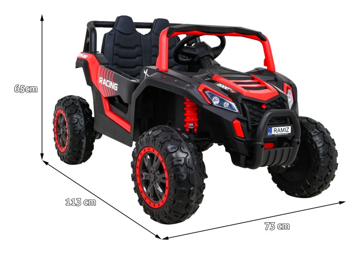Buggy UTV 2000M Racing Auto na akumulator Czerwony + MP3 Dźwięki Światła + Pilot + Wolny Start-12 6689 