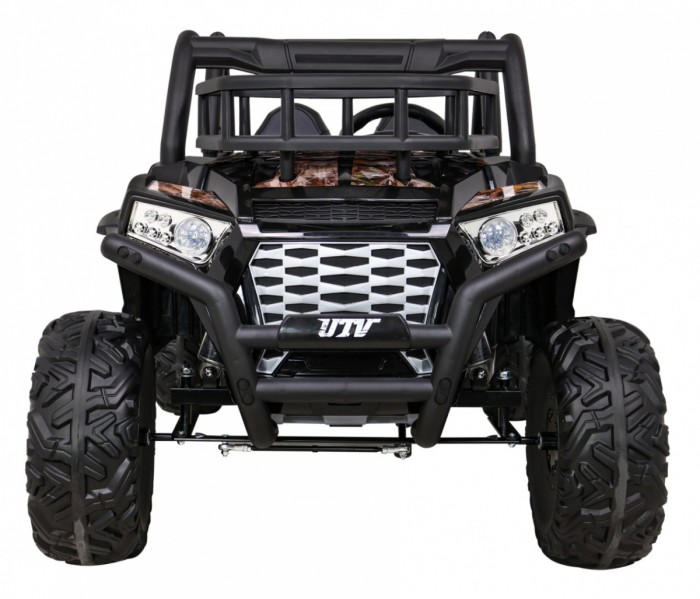 Buggy UTV Terenówka dla dzieci Czarny + Pilot + Bagażnik + Wolny Start + EVA + MP3 LED-3 6692 