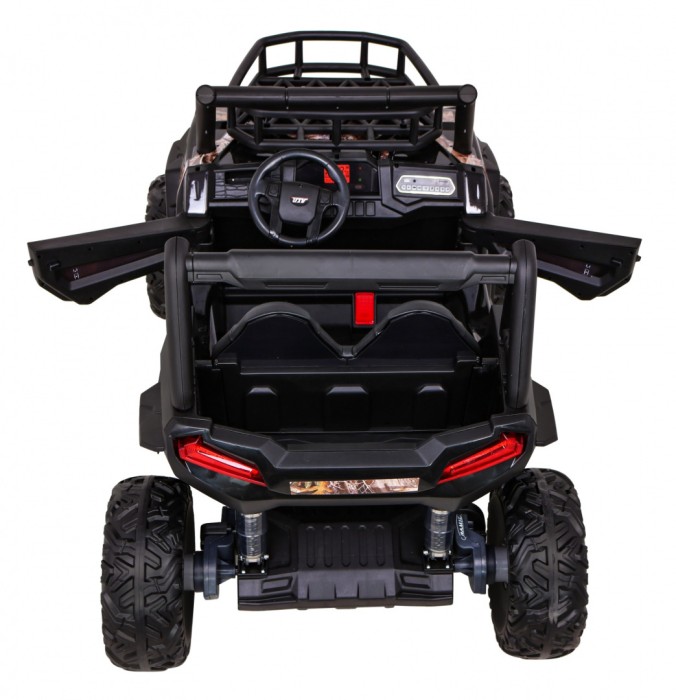 Buggy UTV Terenówka dla dzieci Czarny + Pilot + Bagażnik + Wolny Start + EVA + MP3 LED-6 6692 