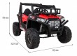 Buggy UTV Terenówka dla dzieci Czerwony + Pilot + Bagażnik + Wolny Start + EVA + MP3 LED-2 6693 