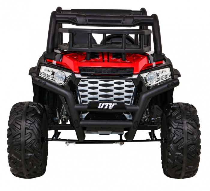 Buggy UTV Terenówka dla dzieci Czerwony + Pilot + Bagażnik + Wolny Start + EVA + MP3 LED-3 6693 