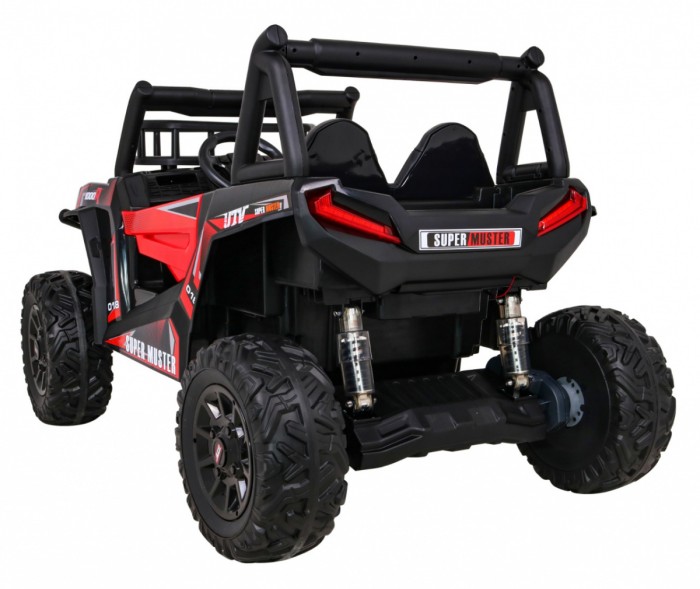 Buggy UTV Terenówka dla dzieci Czerwony + Pilot + Bagażnik + Wolny Start + EVA + MP3 LED-5 6693 