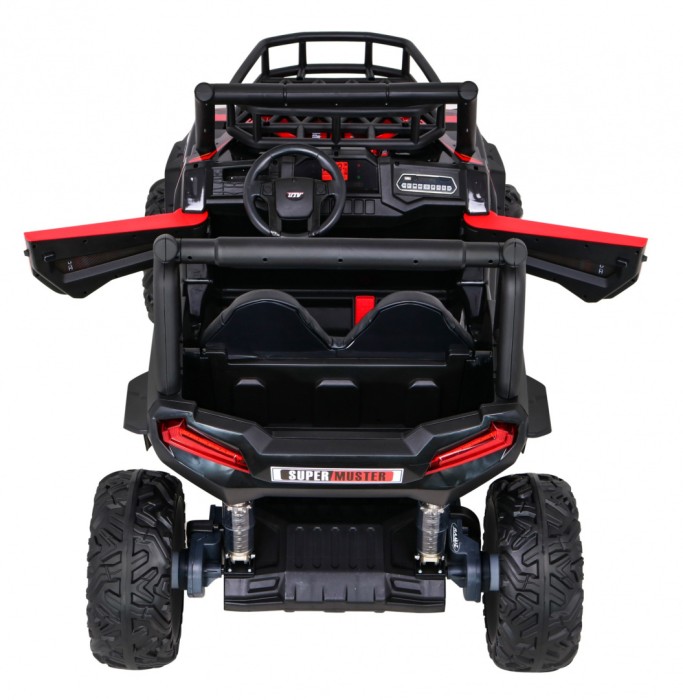 Buggy UTV Terenówka dla dzieci Czerwony + Pilot + Bagażnik + Wolny Start + EVA + MP3 LED-11 6693 