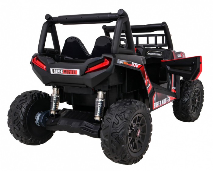 Buggy UTV Terenówka dla dzieci Czerwony + Pilot + Bagażnik + Wolny Start + EVA + MP3 LED-12 6693 