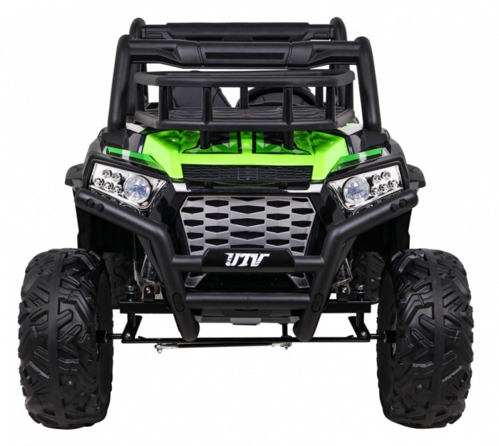 Buggy UTV Terenówka dla dzieci Zielony + Pilot + Bagażnik + Wolny Start + EVA + MP3 LED-3 6694 