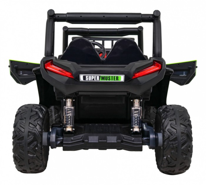 Buggy UTV Terenówka dla dzieci Zielony + Pilot + Bagażnik + Wolny Start + EVA + MP3 LED-8 6694 