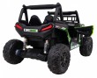 Buggy UTV Terenówka dla dzieci Zielony + Pilot + Bagażnik + Wolny Start + EVA + MP3 LED-10 6694 