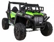 Buggy UTV Terenówka dla dzieci Zielony + Pilot + Bagażnik + Wolny Start + EVA + MP3 LED-14 6694 