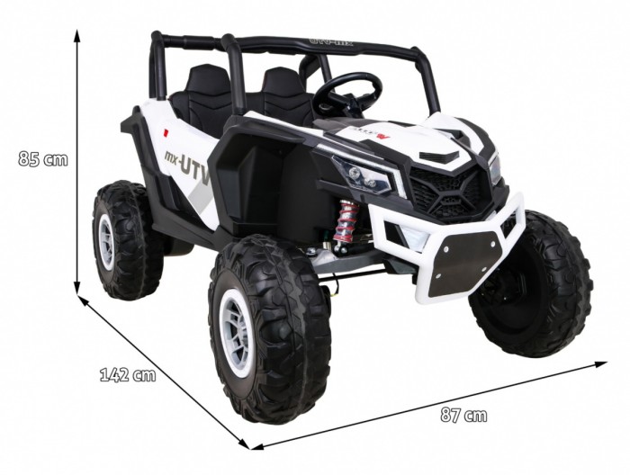 Buggy UTV-MX na akumulator dla dzieci Biały + Napęd 4x4 + Pilot + Audio LED + Schowek + EVA + Wolny Start-2 6695 