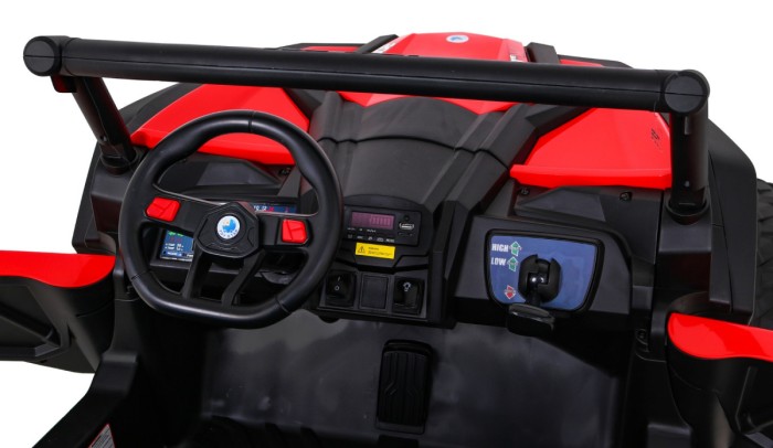 Buggy UTV-MX na akumulator dla dzieci Czerwony + Napęd 4x4 + Pilot + Audio LED + Schowek + EVA + Wolny Start-9 6696 
