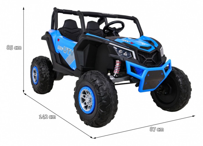 Buggy UTV-MX na akumulator dla dzieci Niebieski + Napęd 4x4 + Pilot + Audio LED + Schowek + EVA + Wolny Start-2 6697 