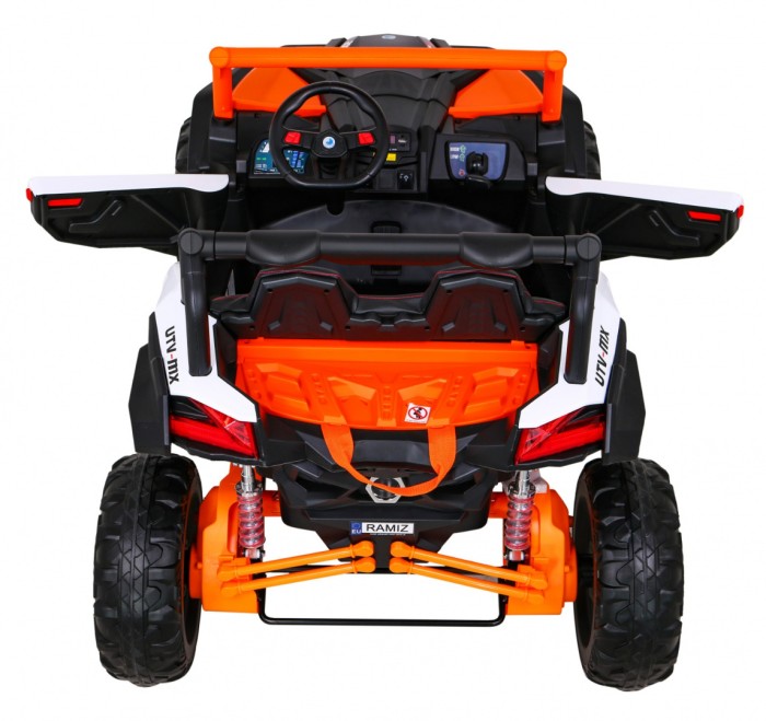 Buggy UTV-MX na akumulator dla dzieci Pomarańczowy + Napęd 4x4 + Pilot + Audio LED + Schowek + EVA + Wolny Start-7 6698 