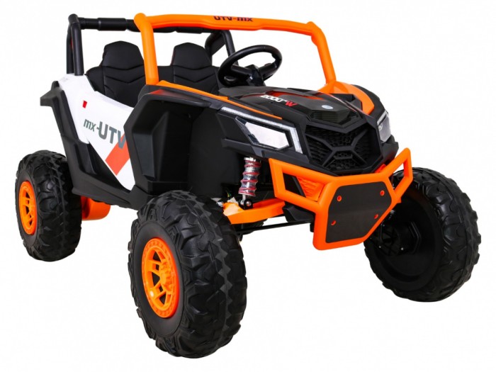 Buggy UTV-MX na akumulator dla dzieci Pomarańczowy + Napęd 4x4 + Pilot + Audio LED + Schowek + EVA + Wolny Start-10 6698 
