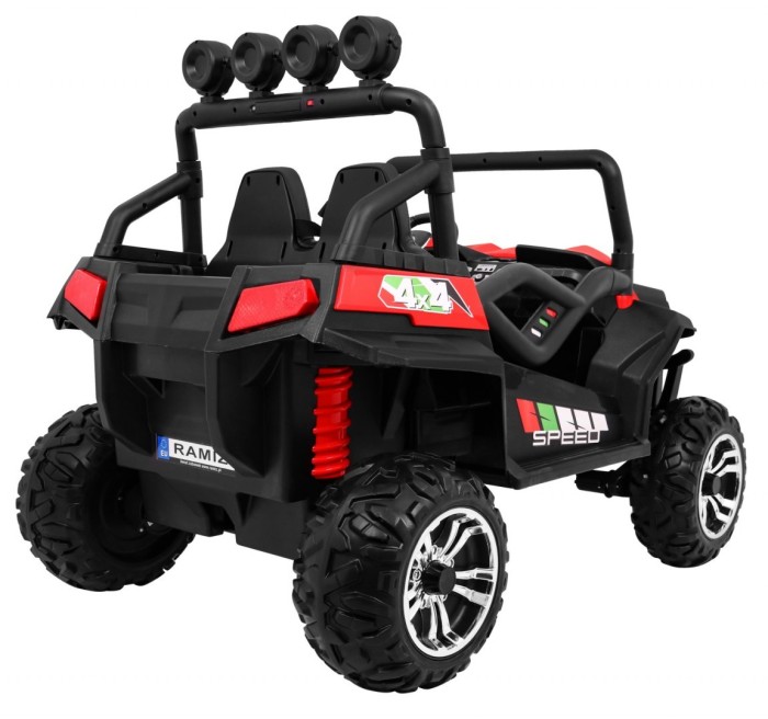 Terenowe Grand Buggy Lift dla dzieci Czerwony + Napęd 4x4 + Pilot + Bagażnik + Radio MP3 + LED-8 6700 