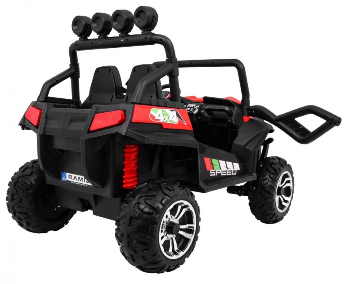 Terenowe Grand Buggy Lift dla dzieci Czerwony + Napęd 4x4 + Pilot + Bagażnik + Radio MP3 + LED-10 6700 