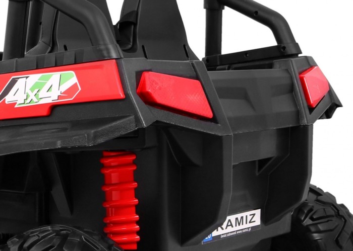 Terenowe Grand Buggy Lift dla dzieci Czerwony + Napęd 4x4 + Pilot + Bagażnik + Radio MP3 + LED-13 6700 