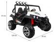 Grand Buggy Strong Lift dla dzieci Biały + Napęd 4x4 + Pilot + Bagażnik + Radio MP3 + LED-2 6704 