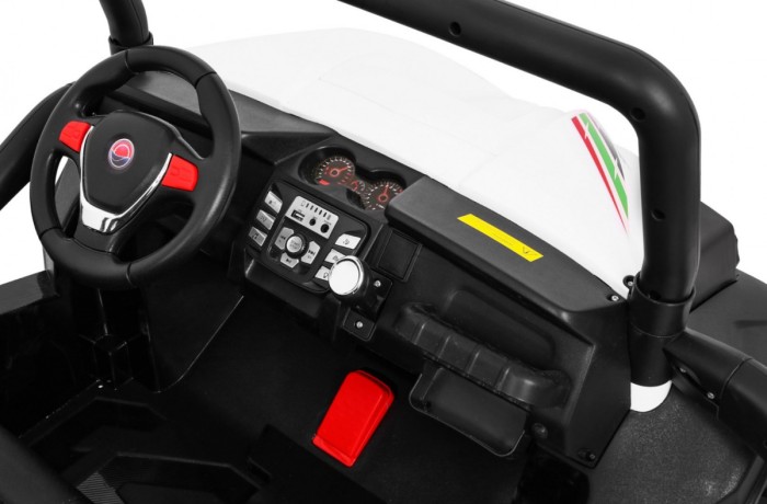 Grand Buggy Strong Lift dla dzieci Biały + Napęd 4x4 + Pilot + Bagażnik + Radio MP3 + LED-8 6704 