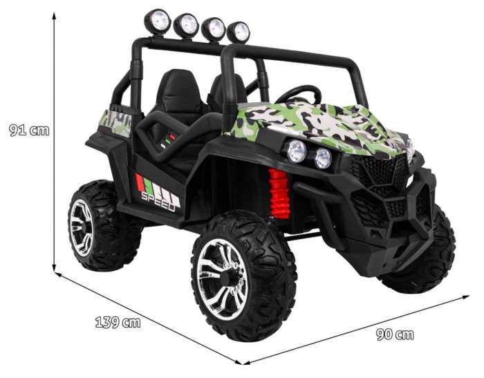 Grand Buggy Strong Lift dla dzieci Moro + Napęd 4x4 + Pilot + Bagażnik + Radio MP3 + LED-2 6706 