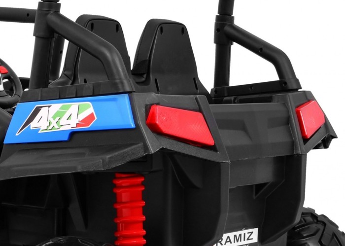 Grand Buggy Strong Lift dla dzieci Niebieski + Napęd 4x4 + Pilot + Bagażnik + Radio MP3 + LED-12 6707 