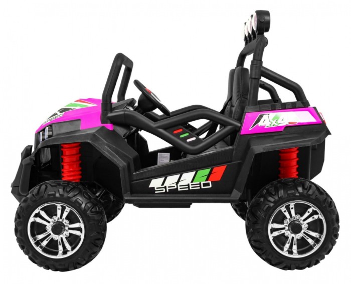 Grand Buggy Strong Lift dla dzieci Różowy + Napęd 4x4 + Pilot + Bagażnik + Radio MP3 + LED-4 6708 