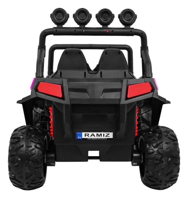 Grand Buggy Strong Lift dla dzieci Różowy + Napęd 4x4 + Pilot + Bagażnik + Radio MP3 + LED-6 6708 