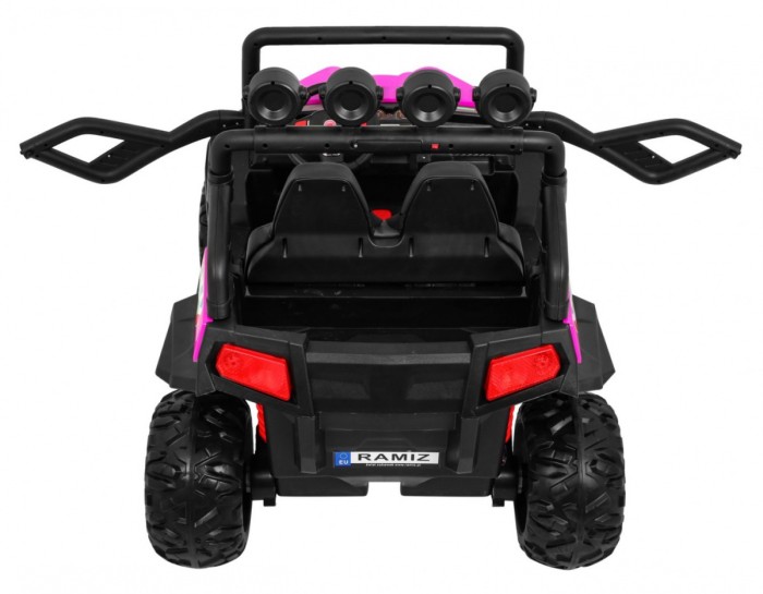 Grand Buggy Strong Lift dla dzieci Różowy + Napęd 4x4 + Pilot + Bagażnik + Radio MP3 + LED-7 6708 